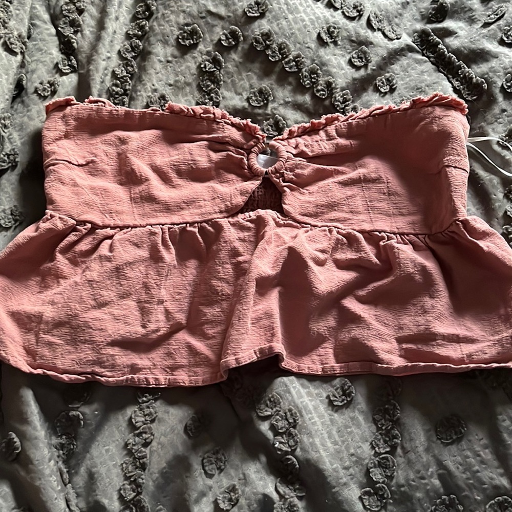 Mauve pink tube top